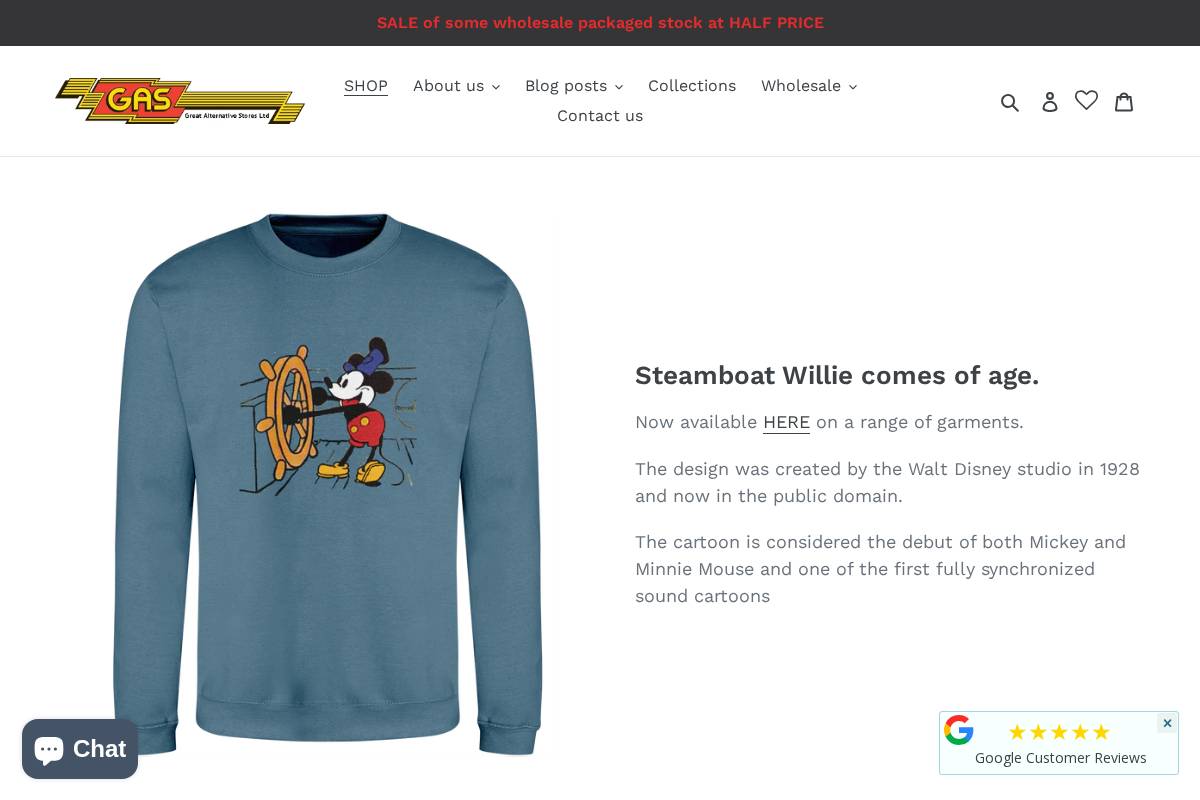 gastshirts.co.uk homepage screenshot