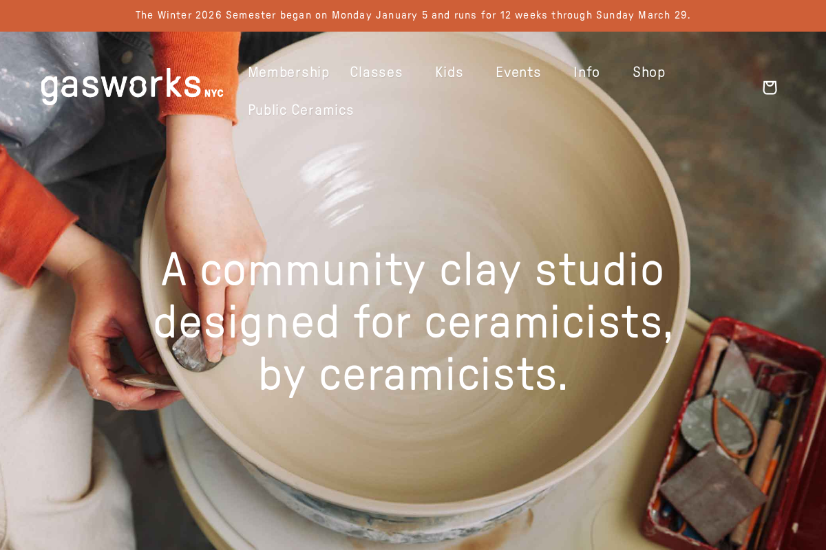 Gasworks NYC homepage screenshot