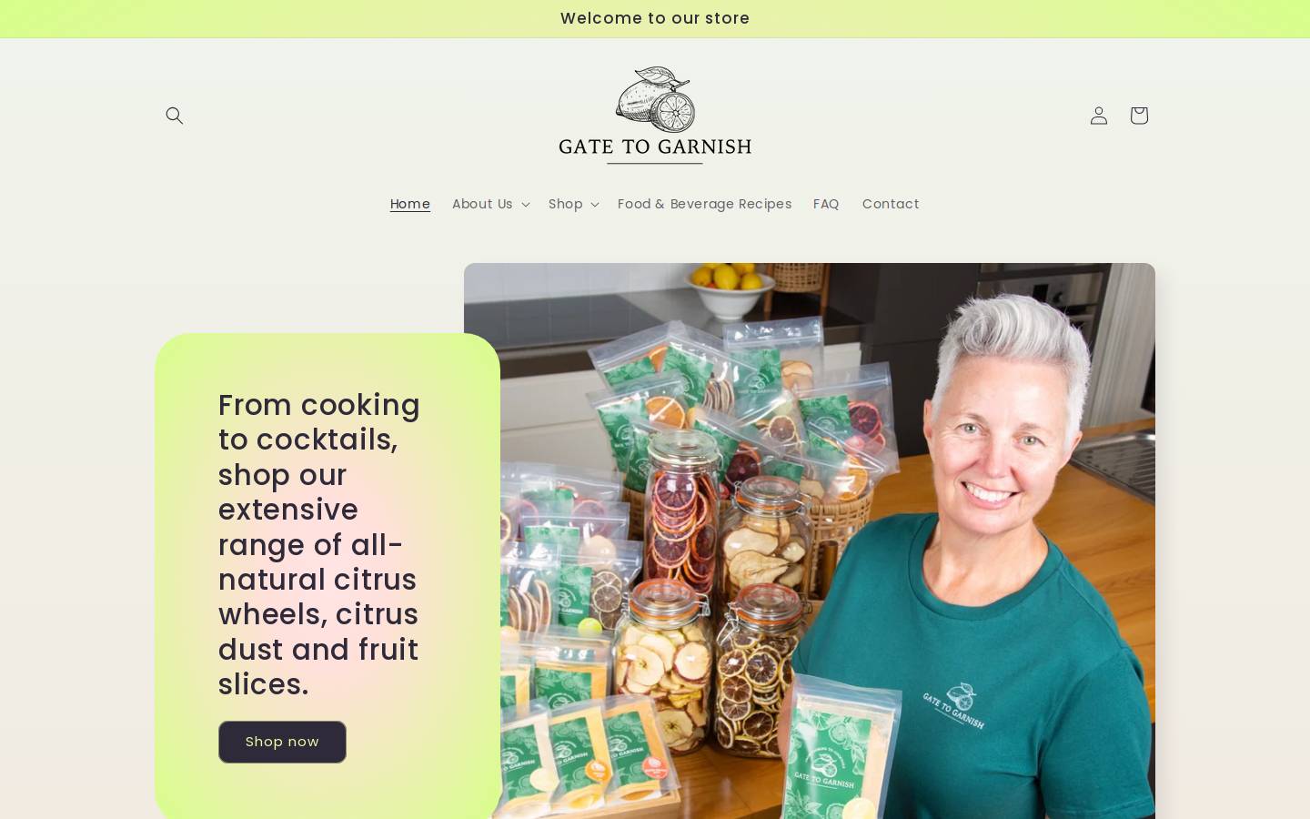 gatetogarnish.com homepage screenshot