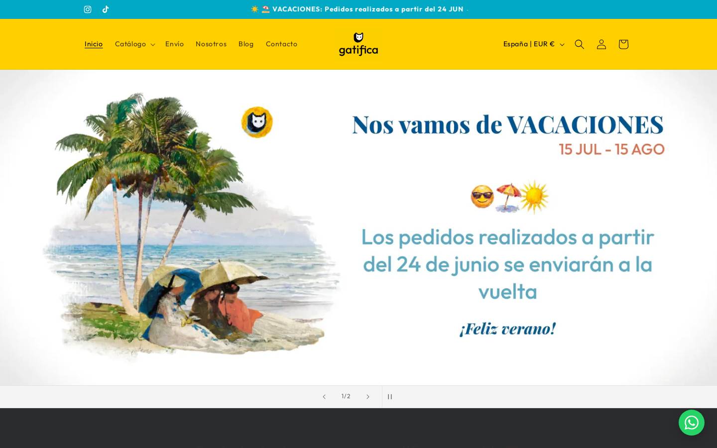Gatifica homepage screenshot