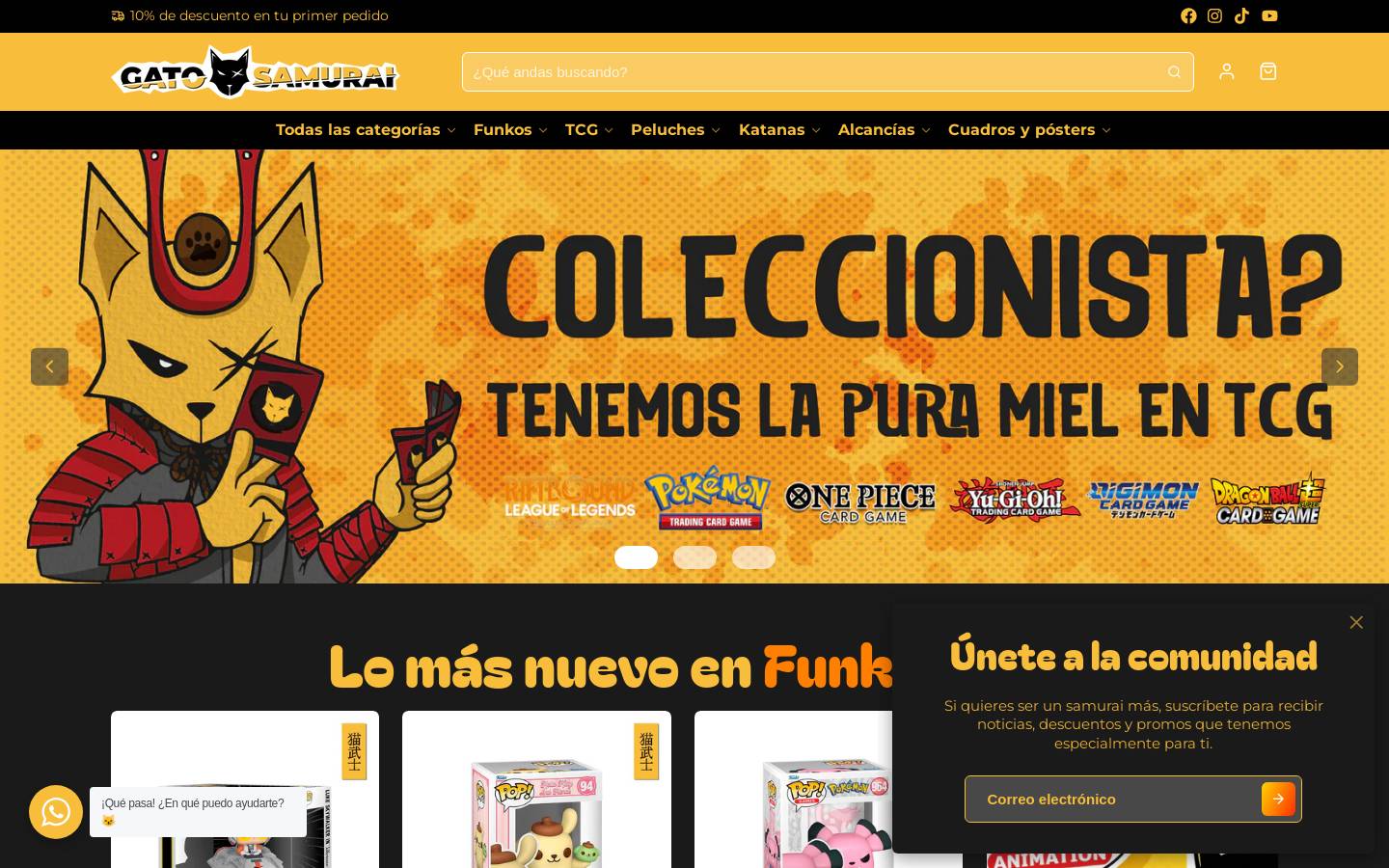gatosamurai.com homepage screenshot