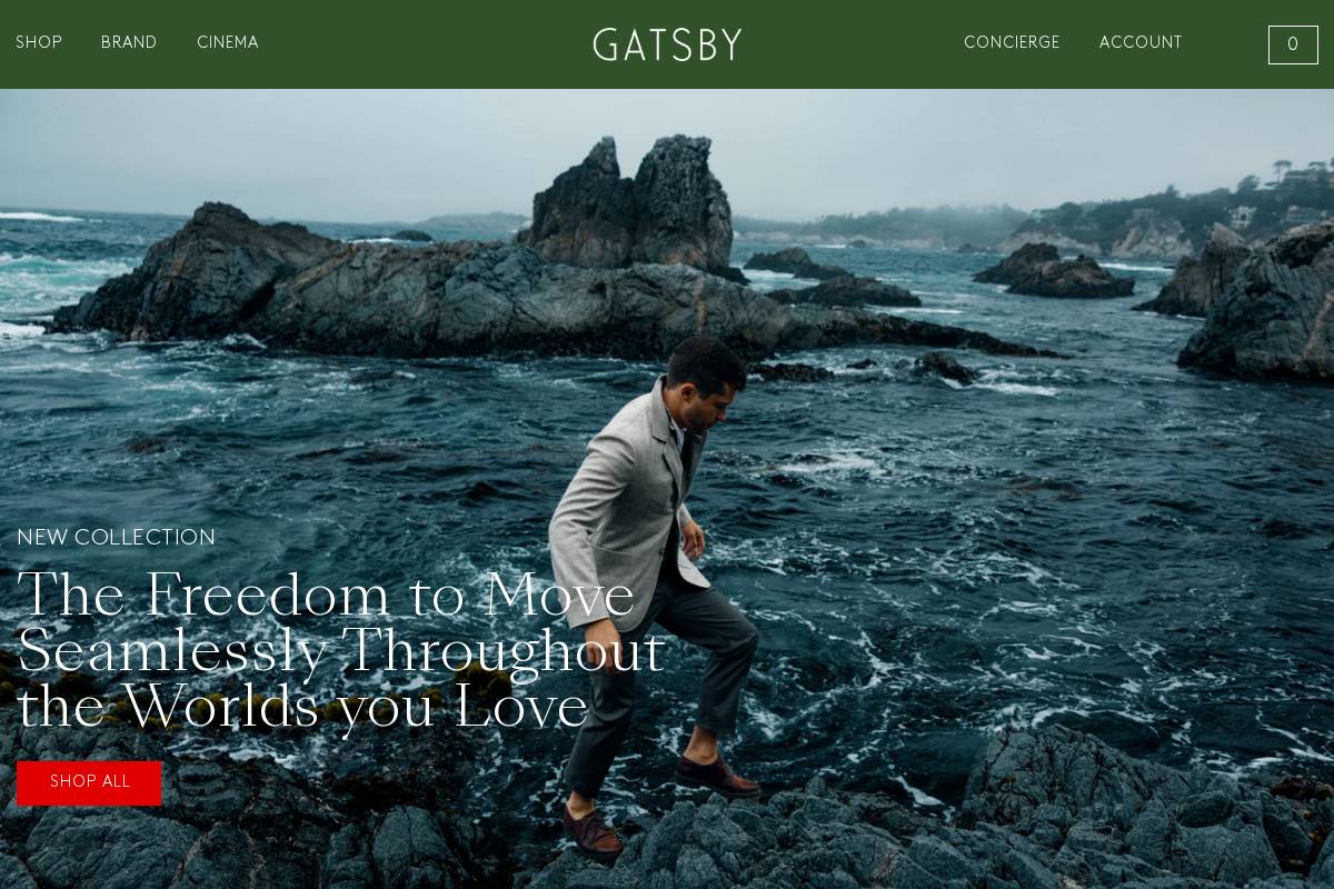 gatsbysport.com homepage screenshot