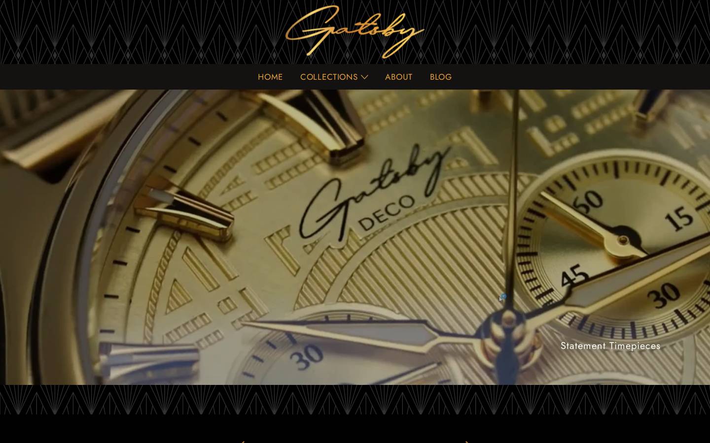 gatsbywatches.com homepage screenshot