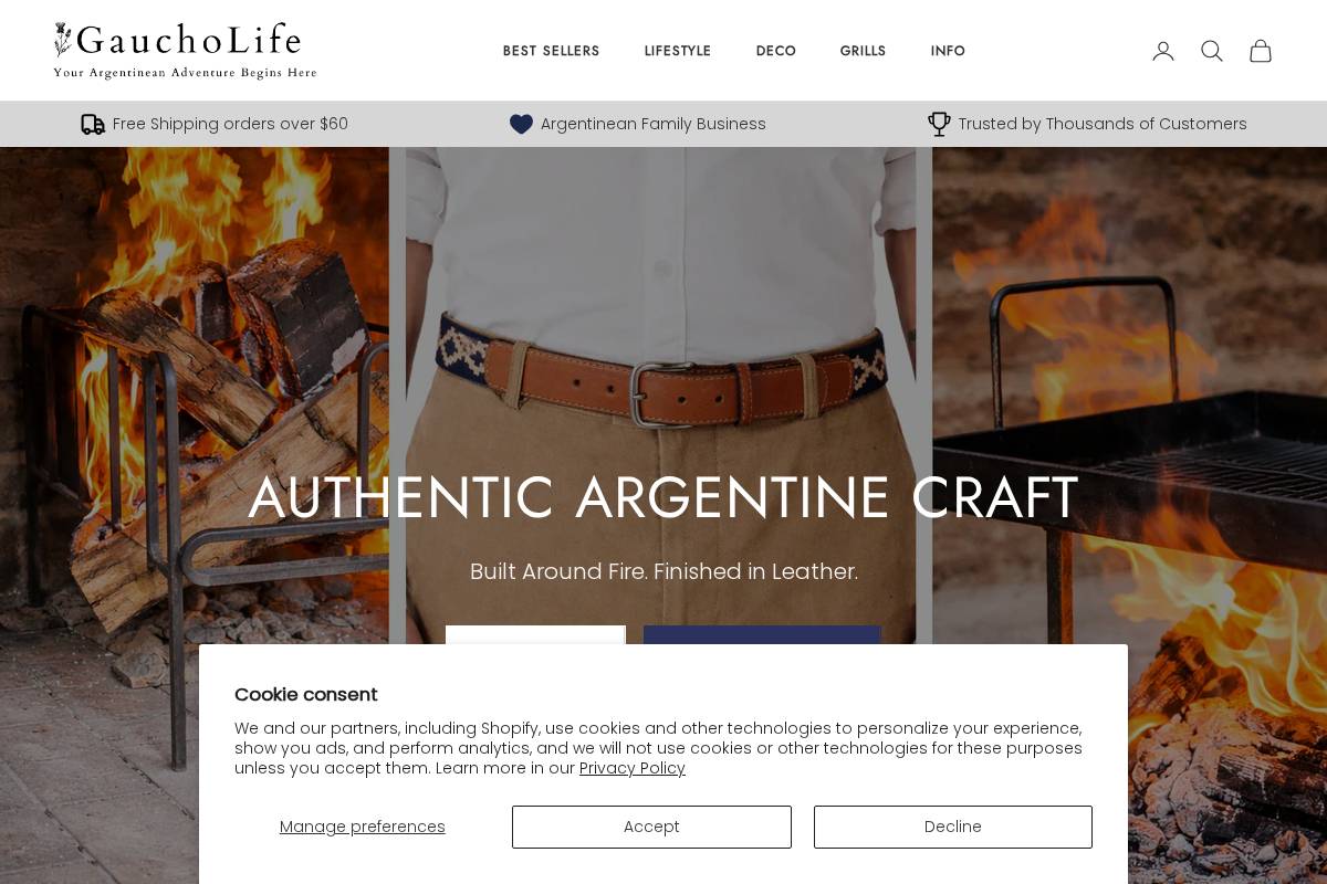 gaucholife.com homepage screenshot