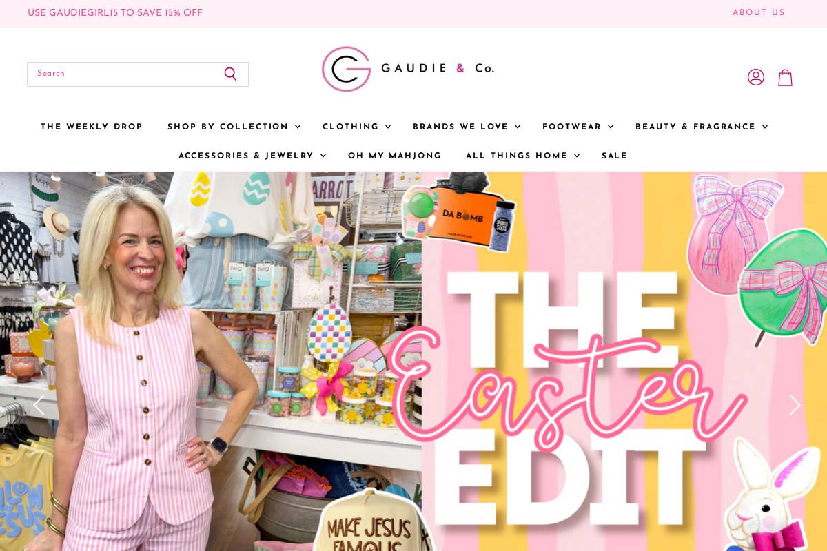 gaudieandco.com homepage screenshot