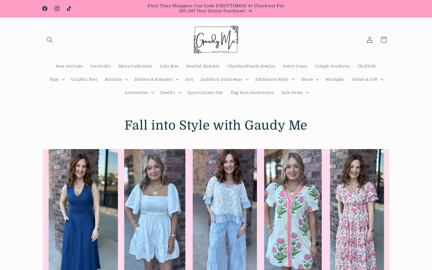 gaudyme.com homepage screenshot