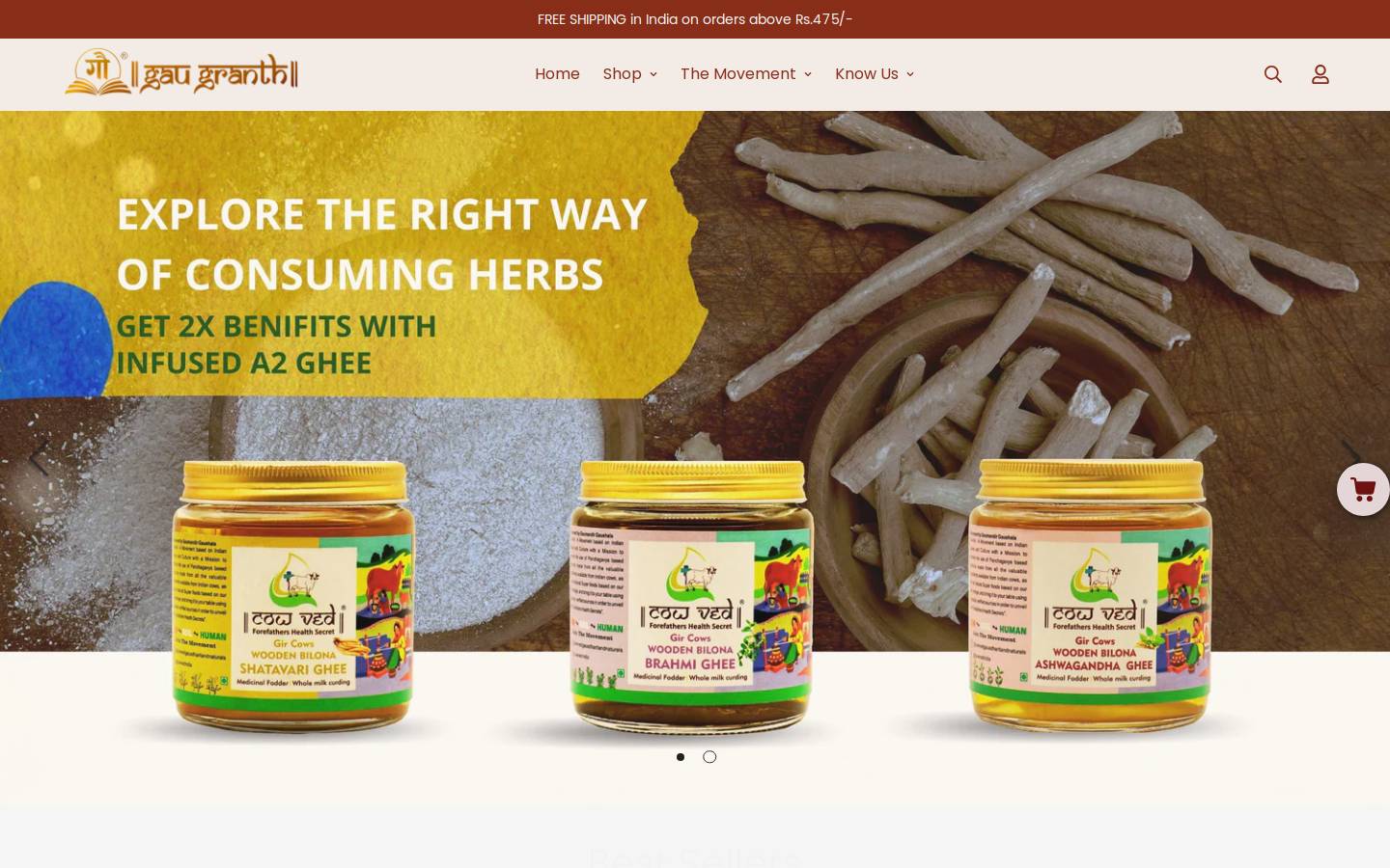 gaugranth.com homepage screenshot