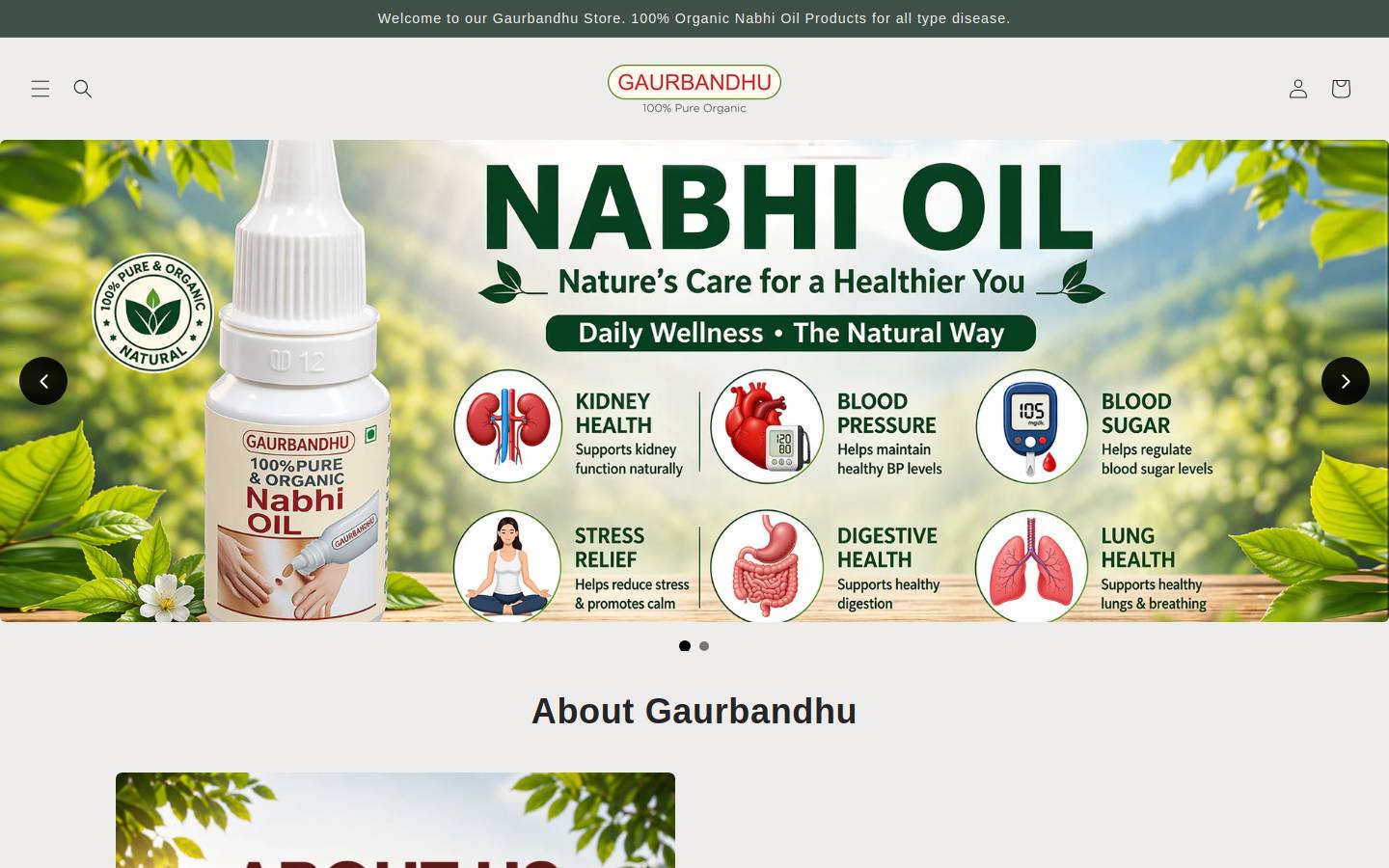 gaurbandhu.com homepage screenshot