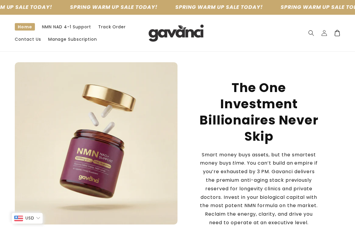 gavanci.com homepage screenshot