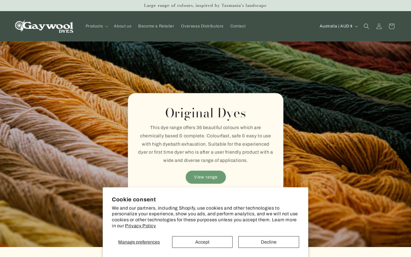 gaywool.com homepage screenshot
