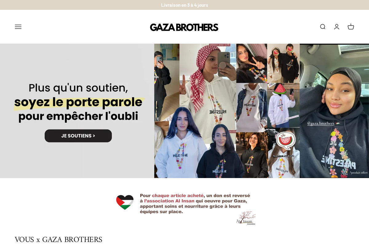 Gaza brothers homepage screenshot