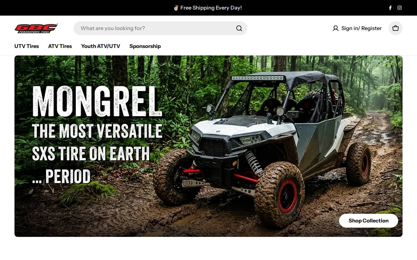gbctires.com homepage screenshot
