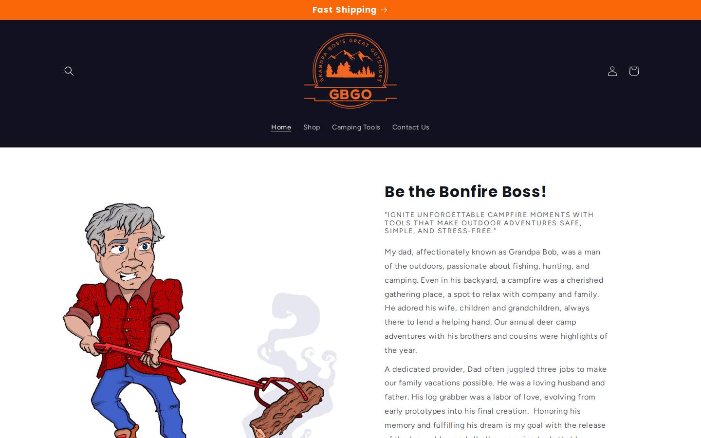 gbgoutdoors.com homepage screenshot