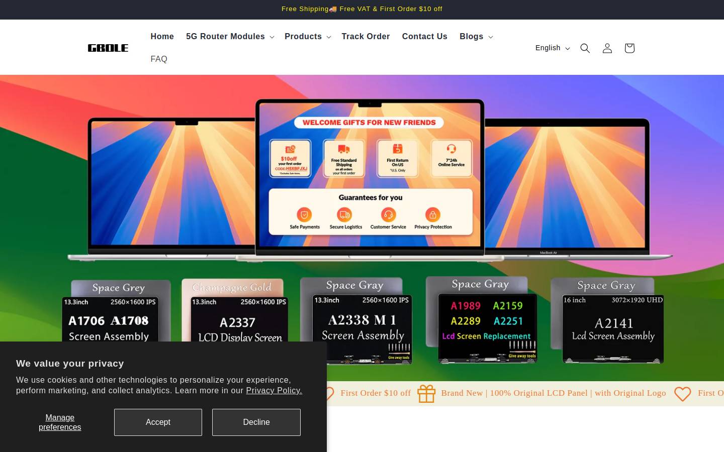 Gbole homepage screenshot