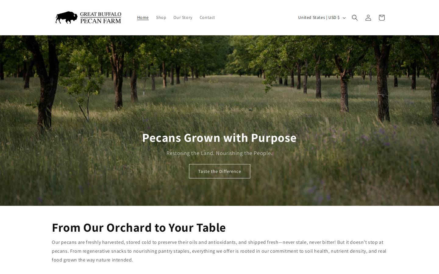 gbpecans.com homepage screenshot