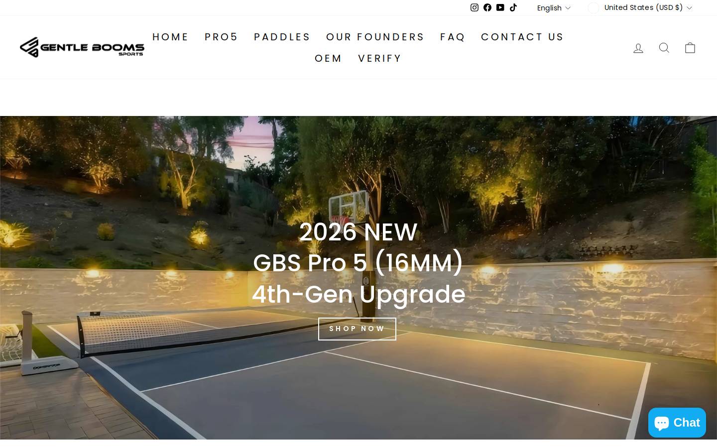 GBS Pickleball homepage screenshot