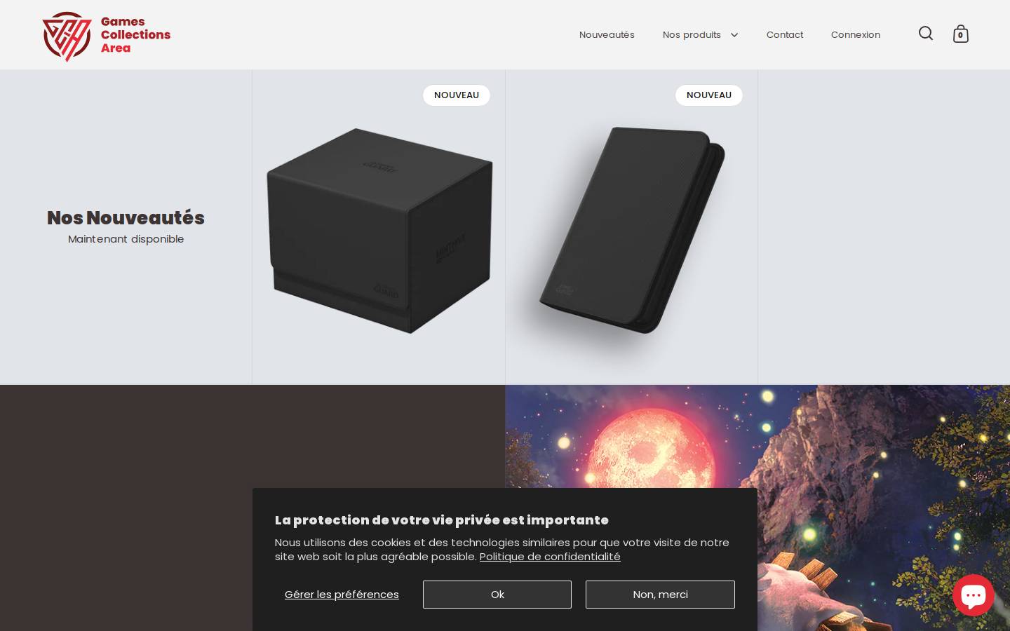 Games Collections - Area homepage screenshot