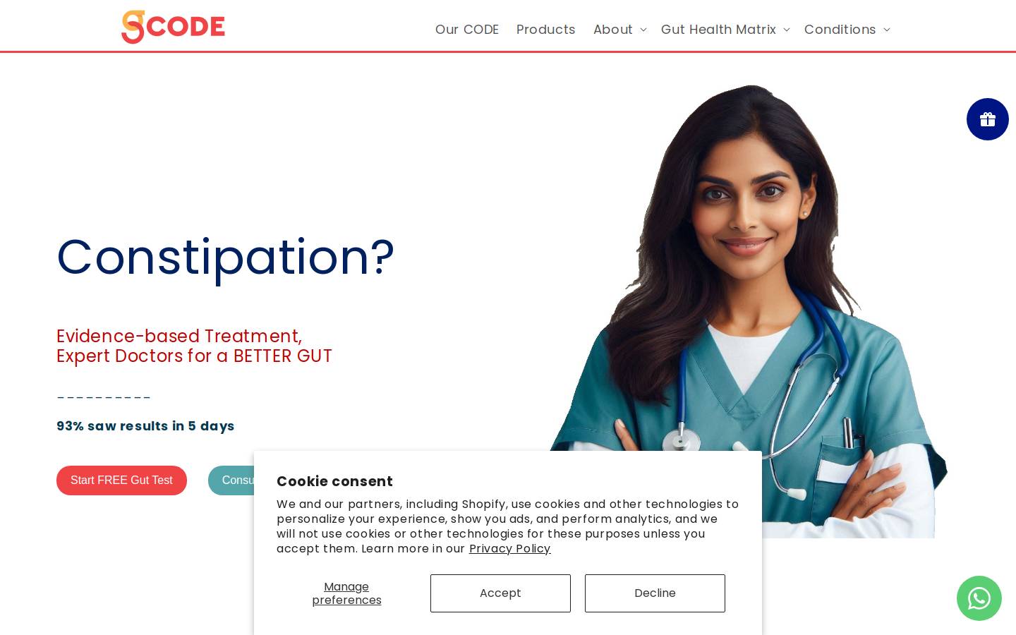 gcodehealth.com homepage screenshot