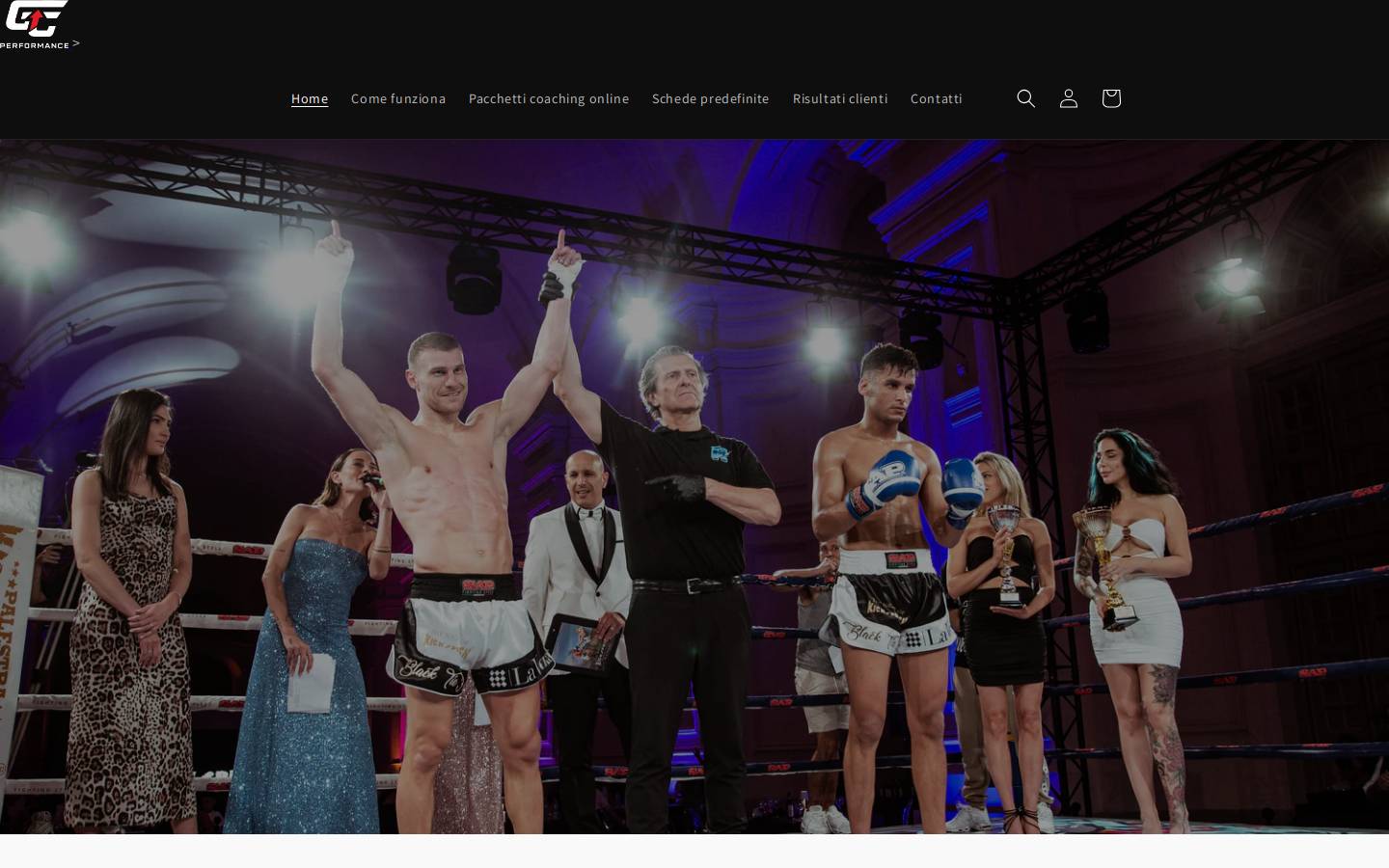 gcperformance.it homepage screenshot