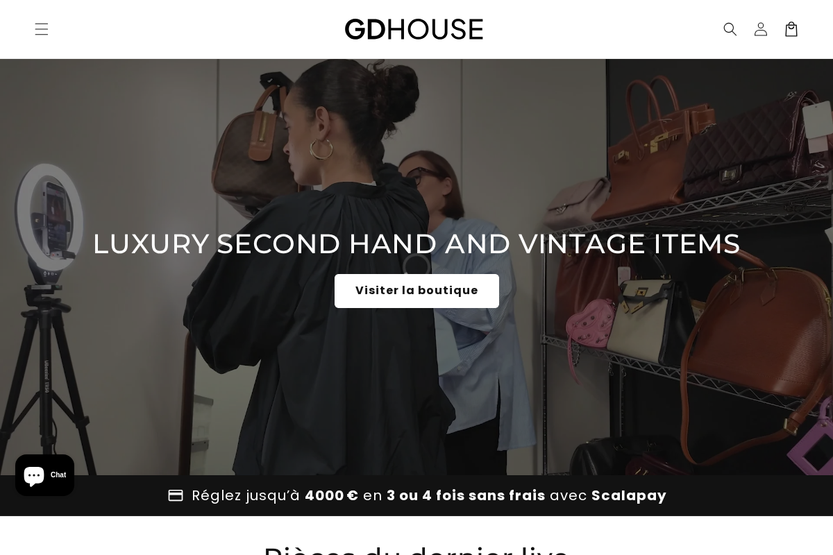 GD House Vintage Dressing homepage screenshot