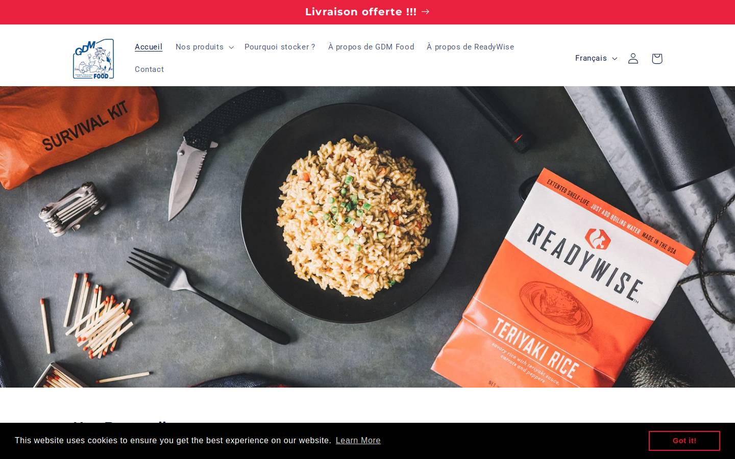 gdm-food.com homepage screenshot