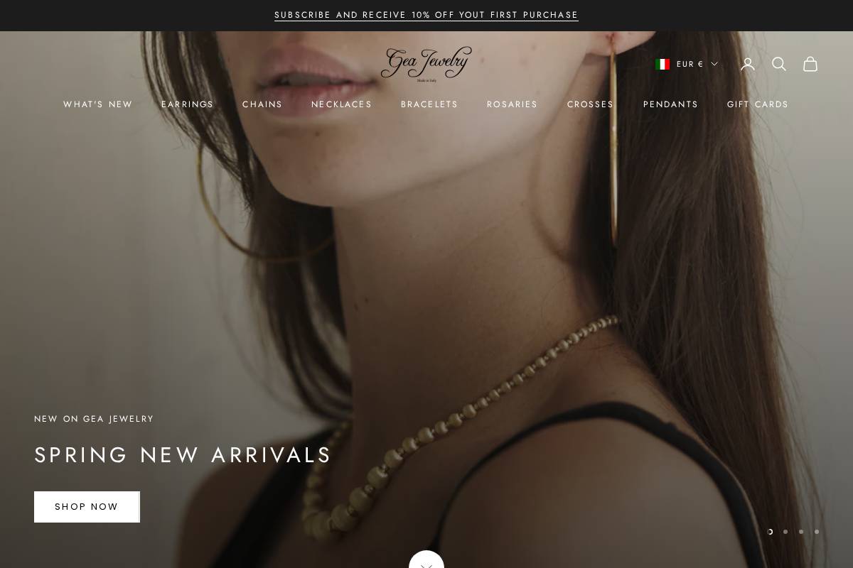 geajewelryitalia.com homepage screenshot