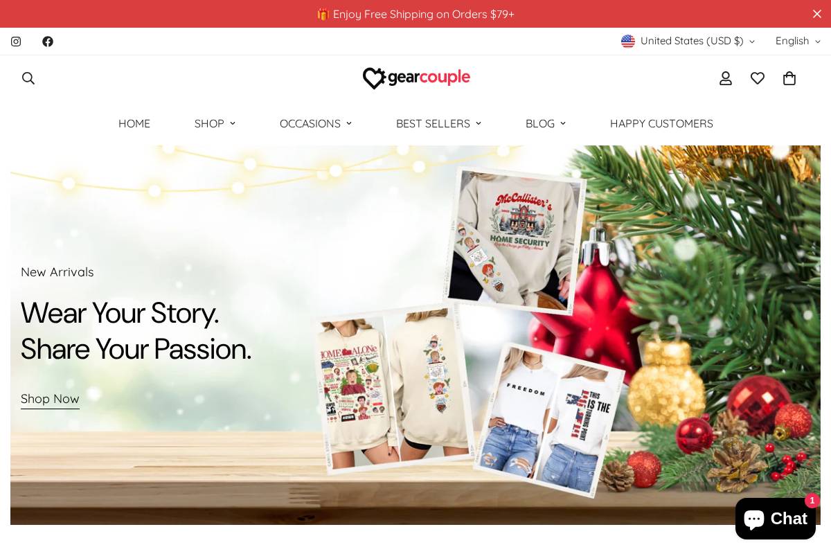 Gearcouple homepage screenshot