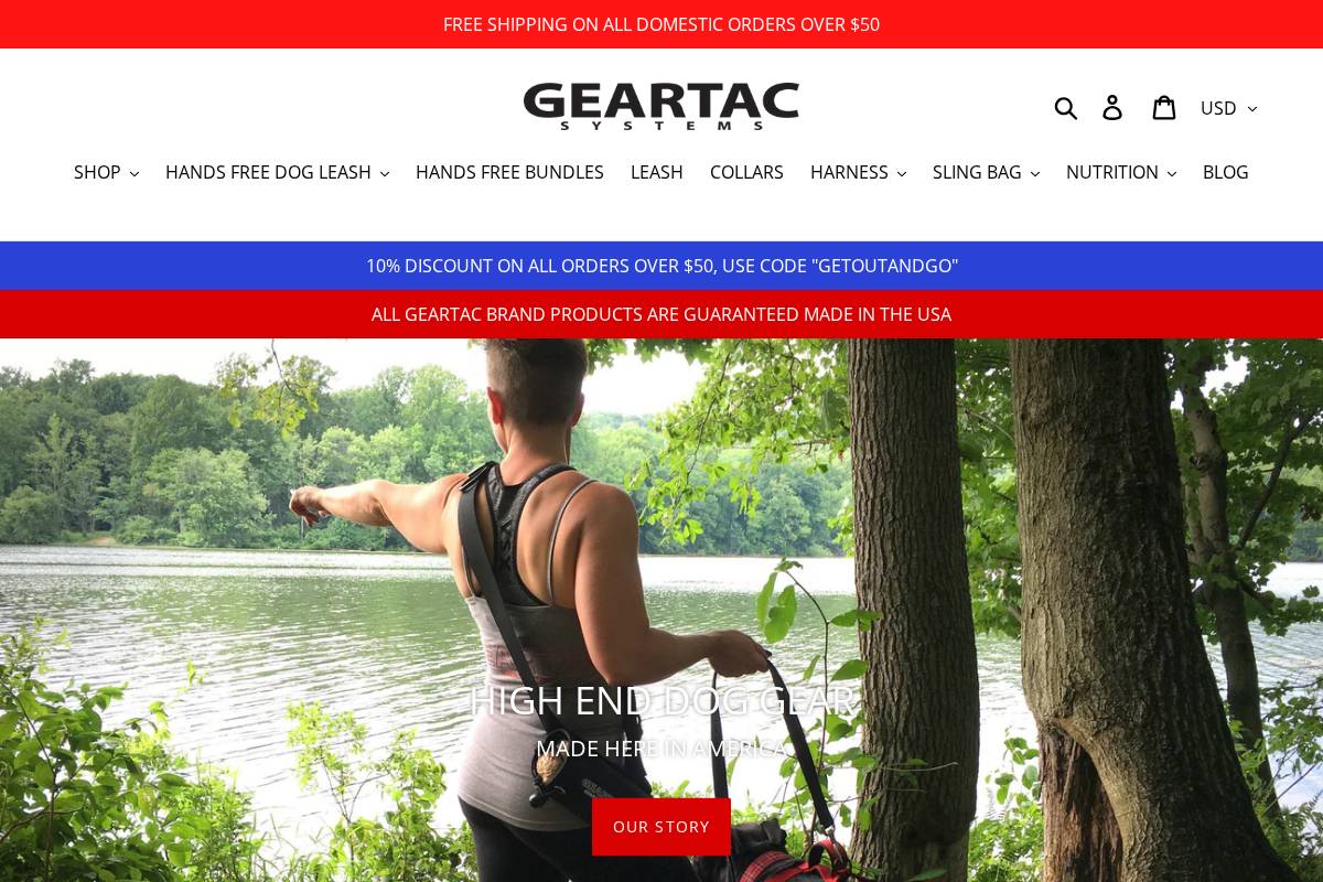 geartac.com homepage screenshot