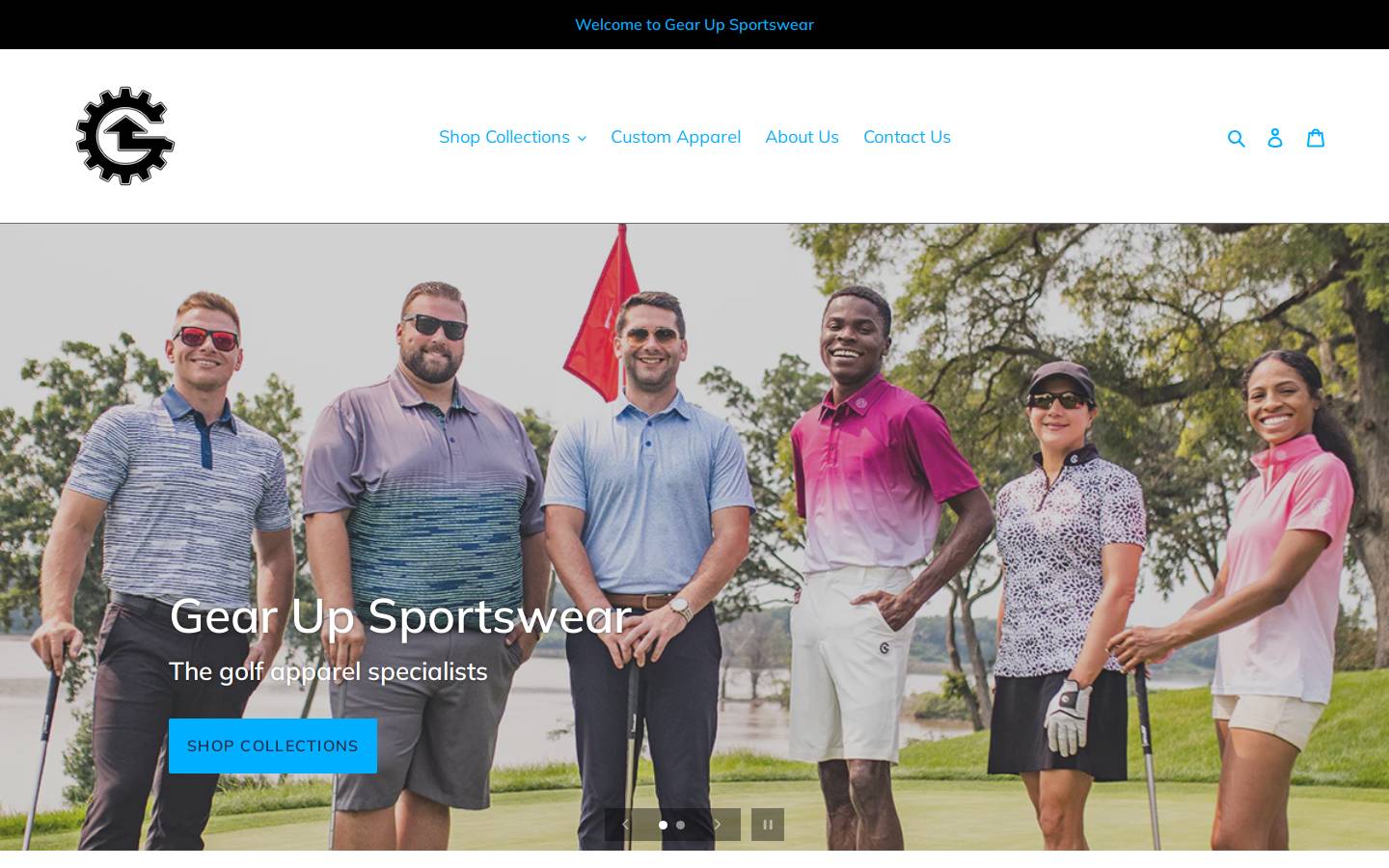 gearupsportswear.com homepage screenshot