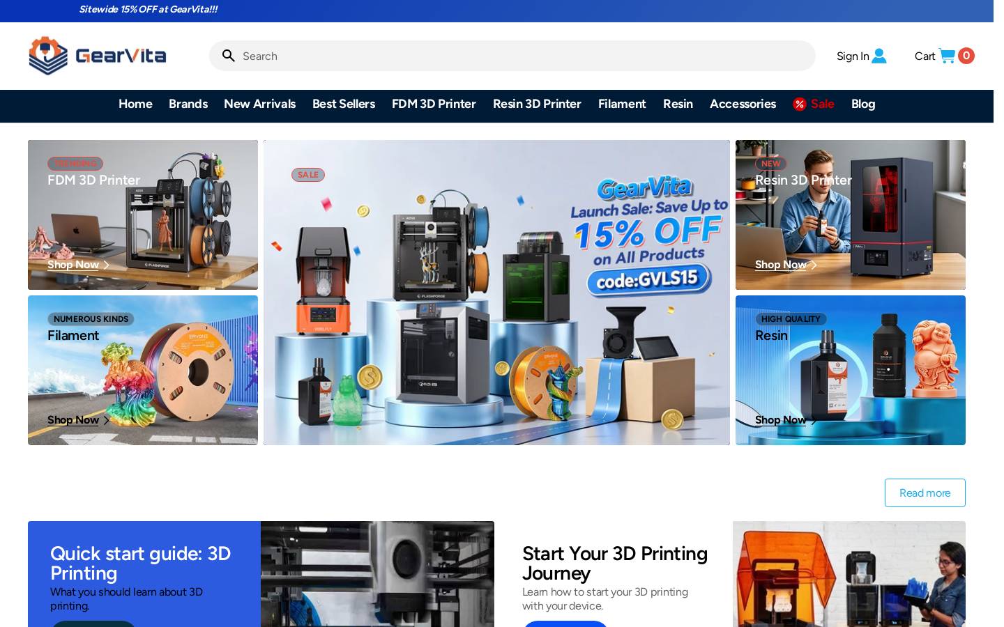 GearVita homepage screenshot