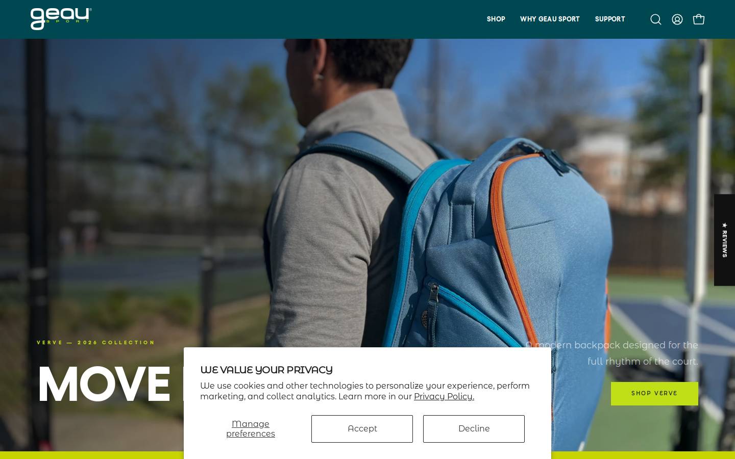geausport.com homepage screenshot
