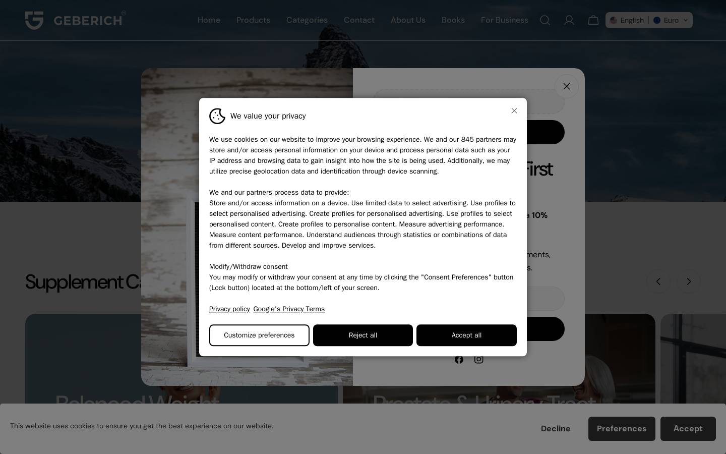 Geberich homepage screenshot