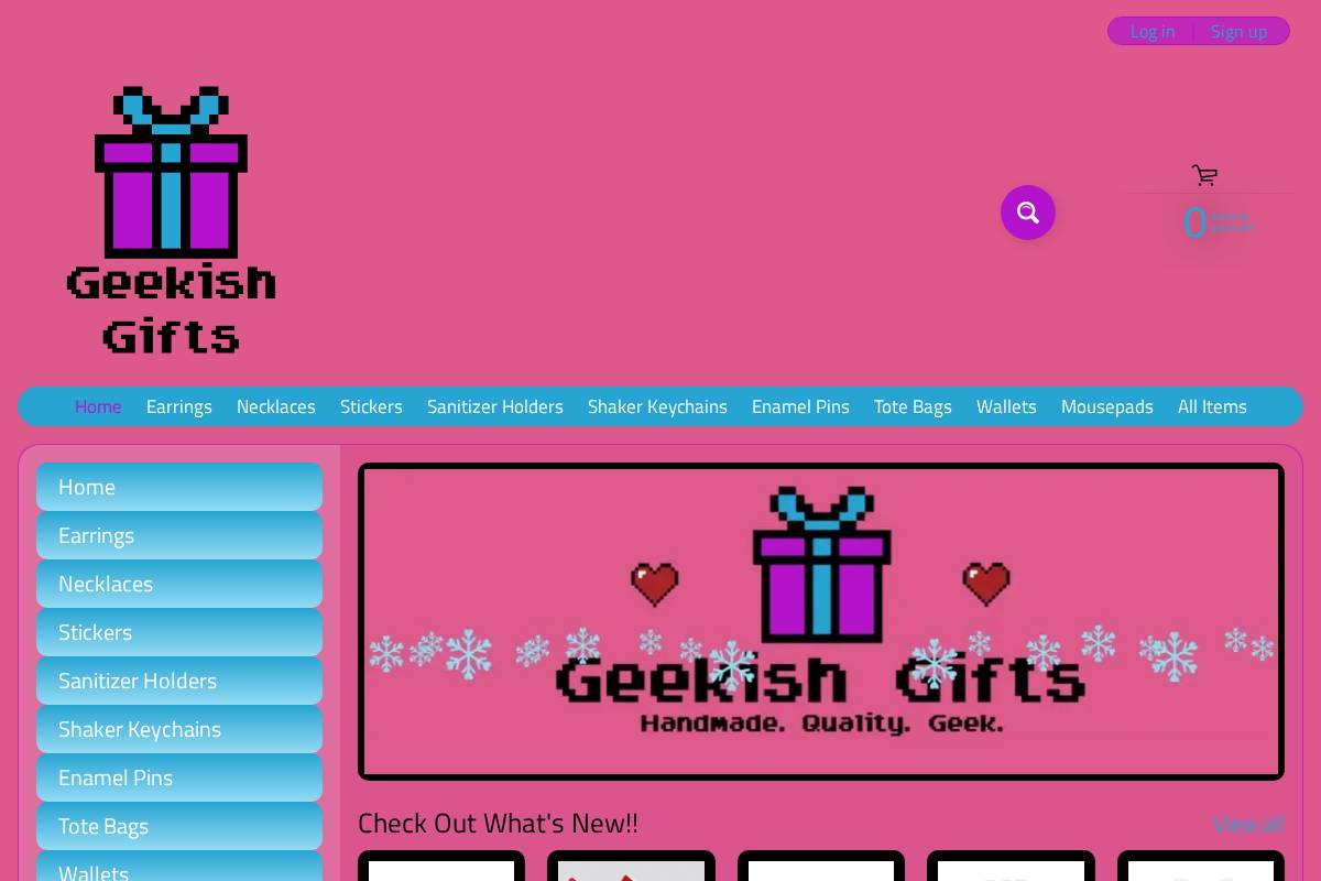 geekishgifts.com homepage screenshot