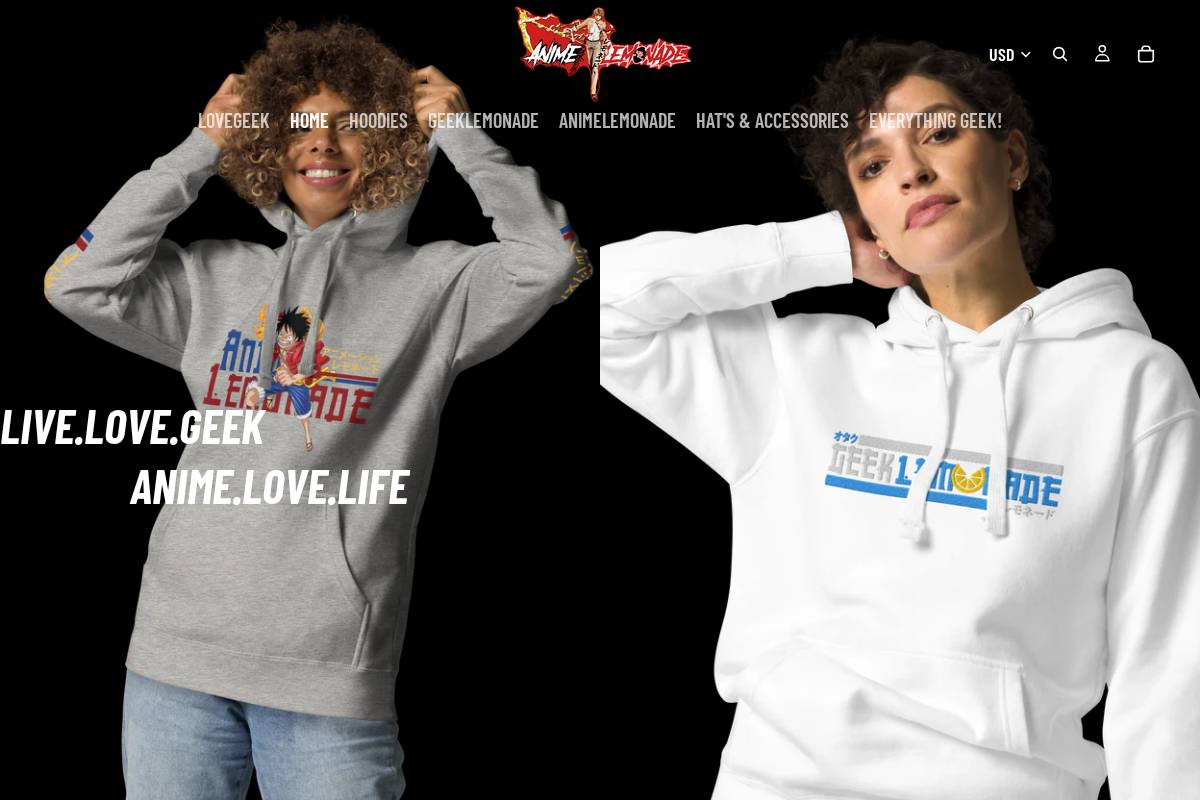 geeklemonade.com homepage screenshot