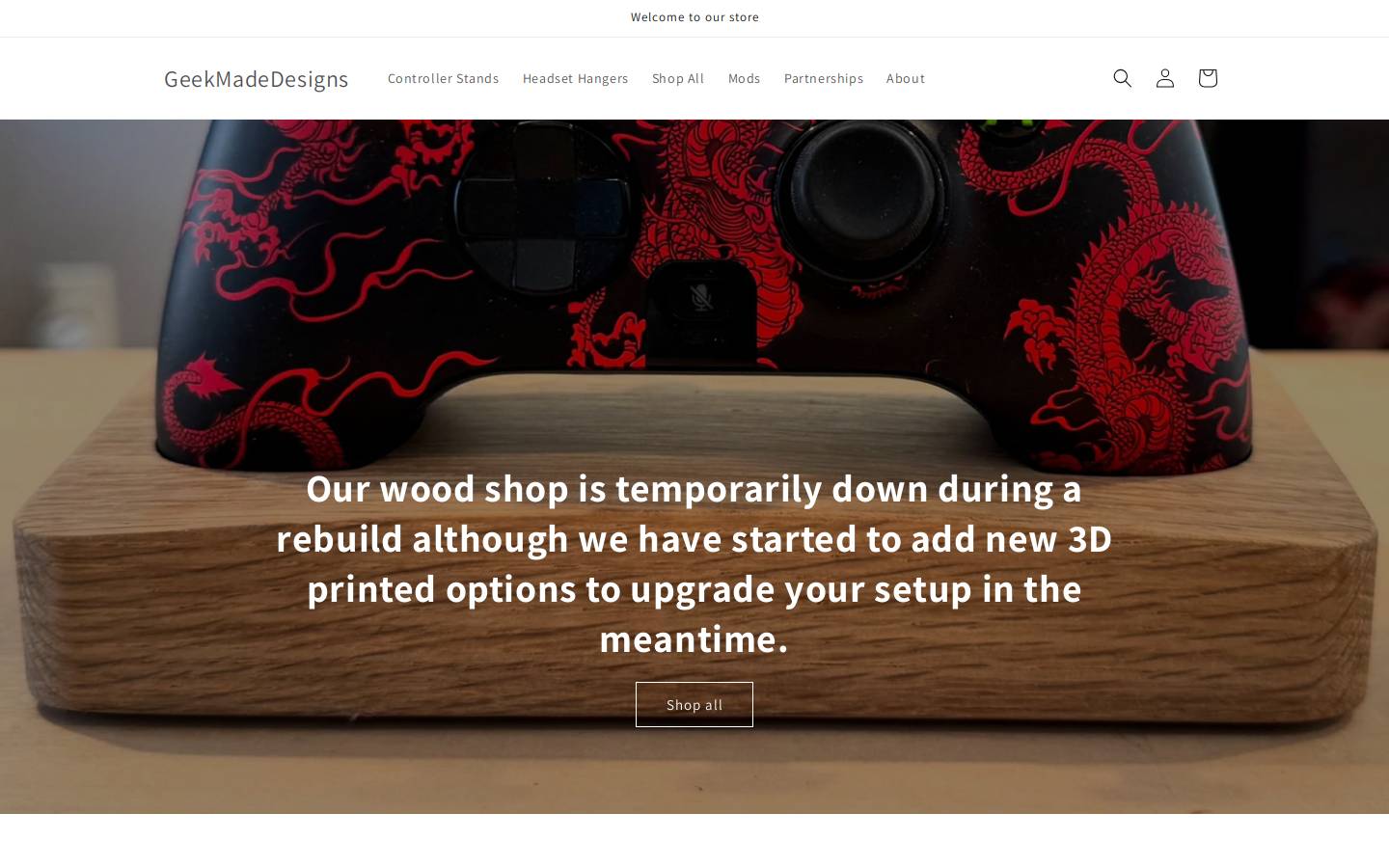 geekmadedesigns.com homepage screenshot