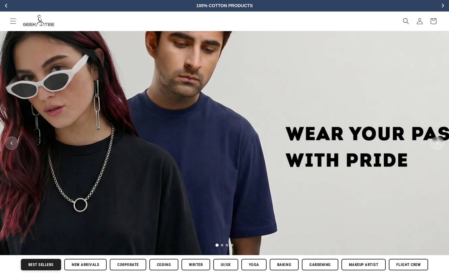 geekotee.in homepage screenshot