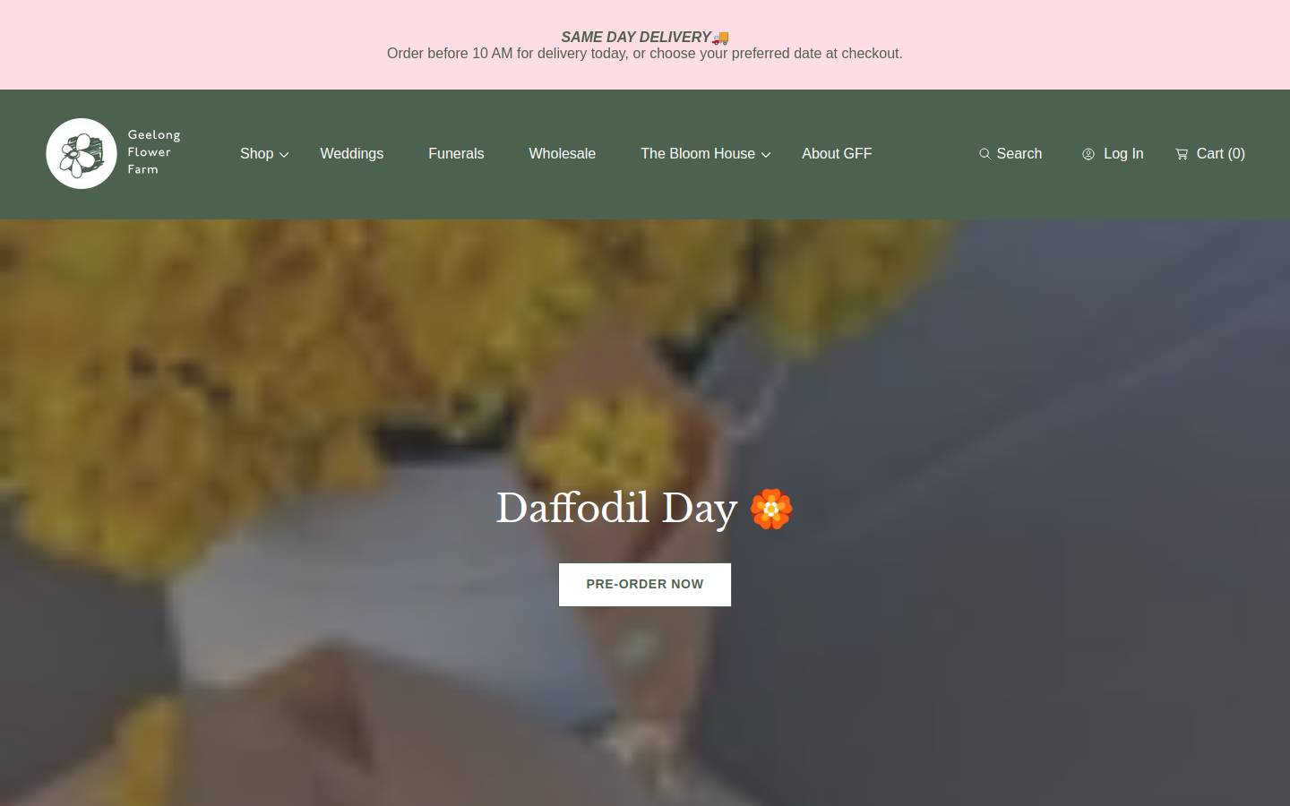 geelongflowerfarm.com.au homepage screenshot