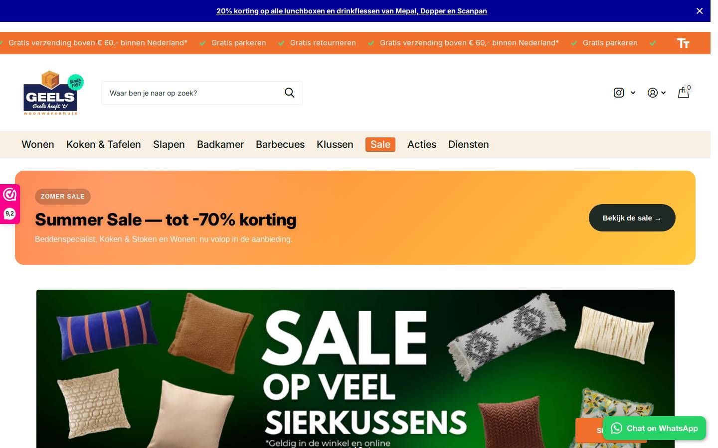 geelswoonwarenhuis.nl homepage screenshot