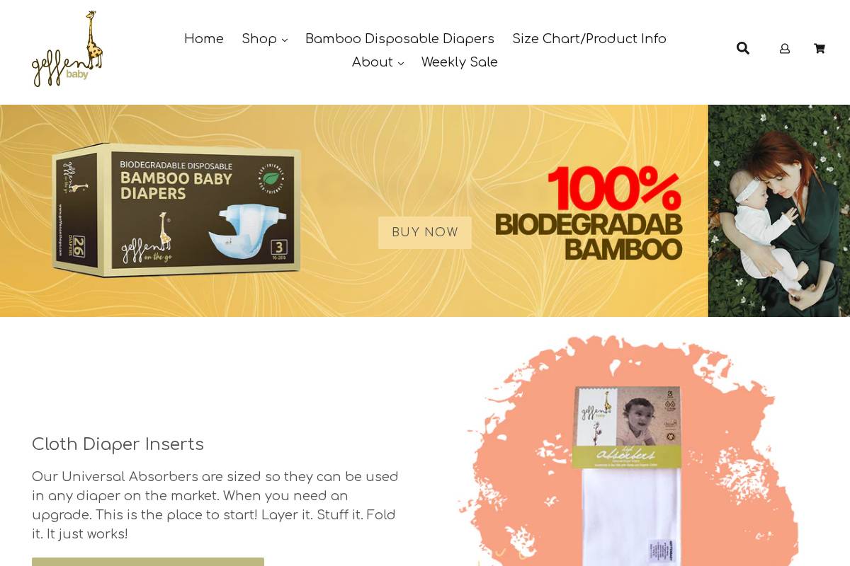 geffenbaby.com homepage screenshot