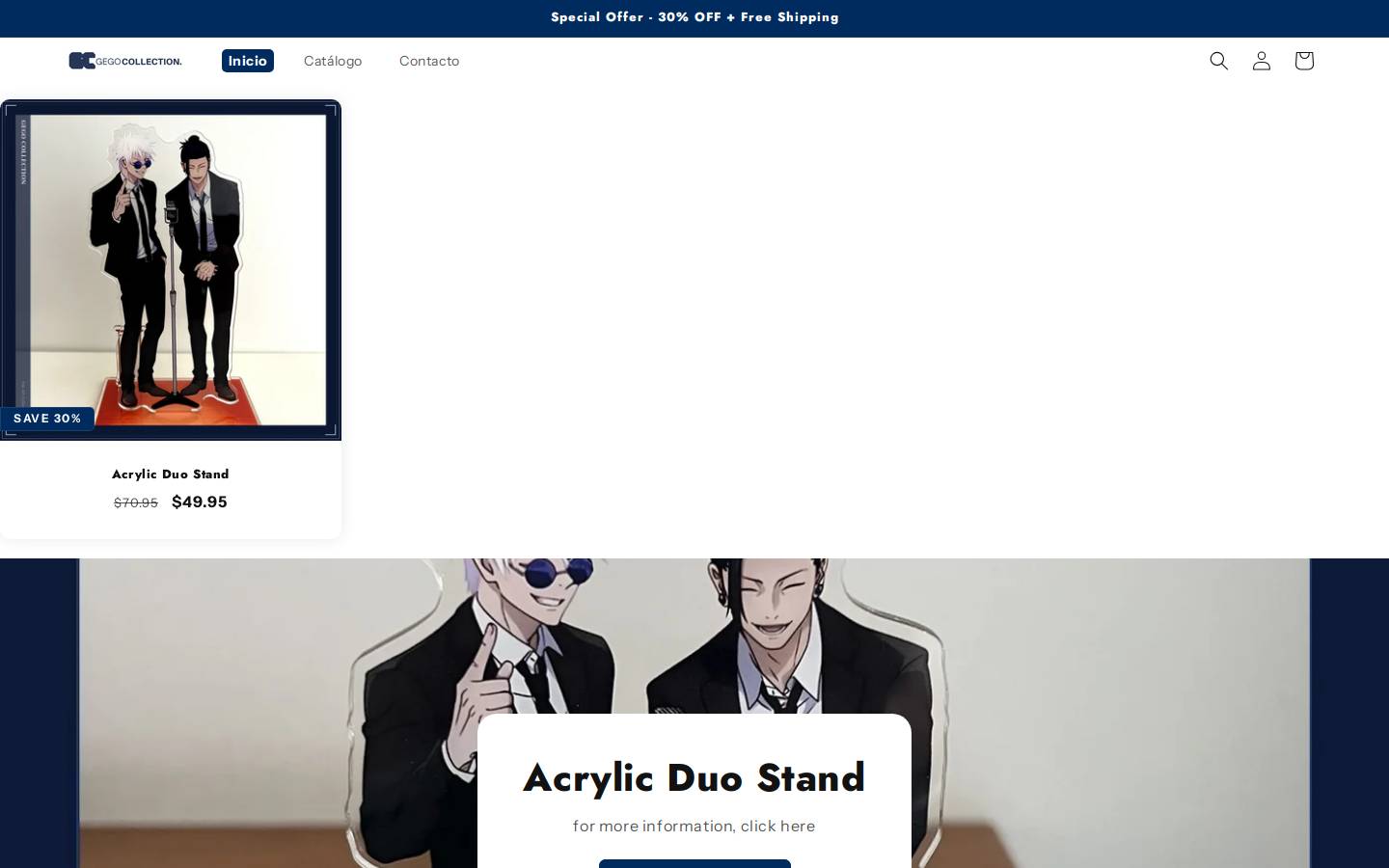 gegocollection.com homepage screenshot
