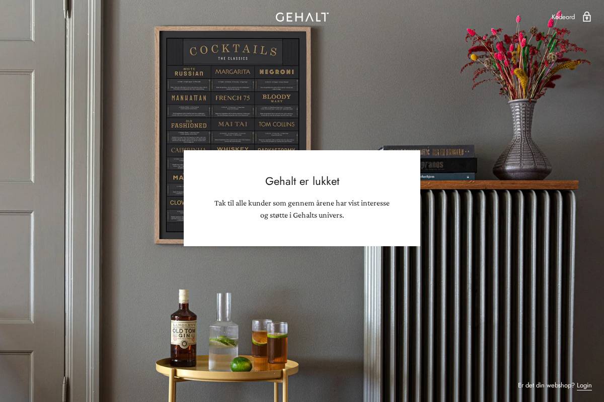 Gehalt homepage screenshot