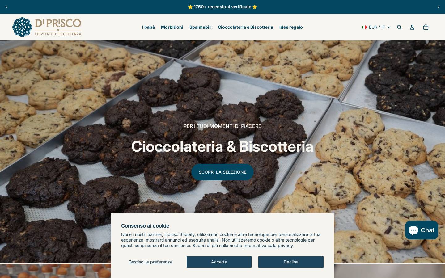 Di Prisco Lievitati d'Eccellenza homepage screenshot