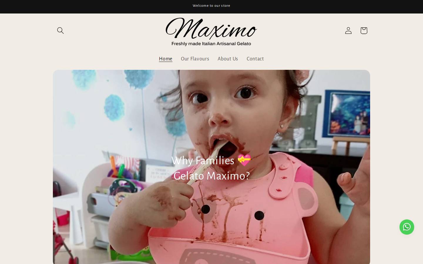 gelatomaximo.com homepage screenshot