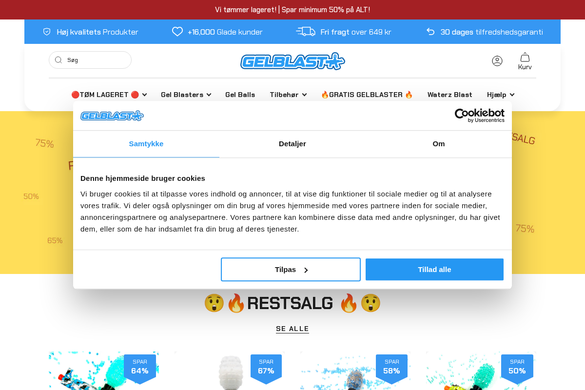 Gelblast homepage screenshot