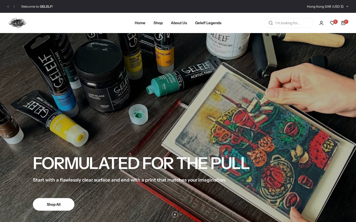 gelelf.com homepage screenshot