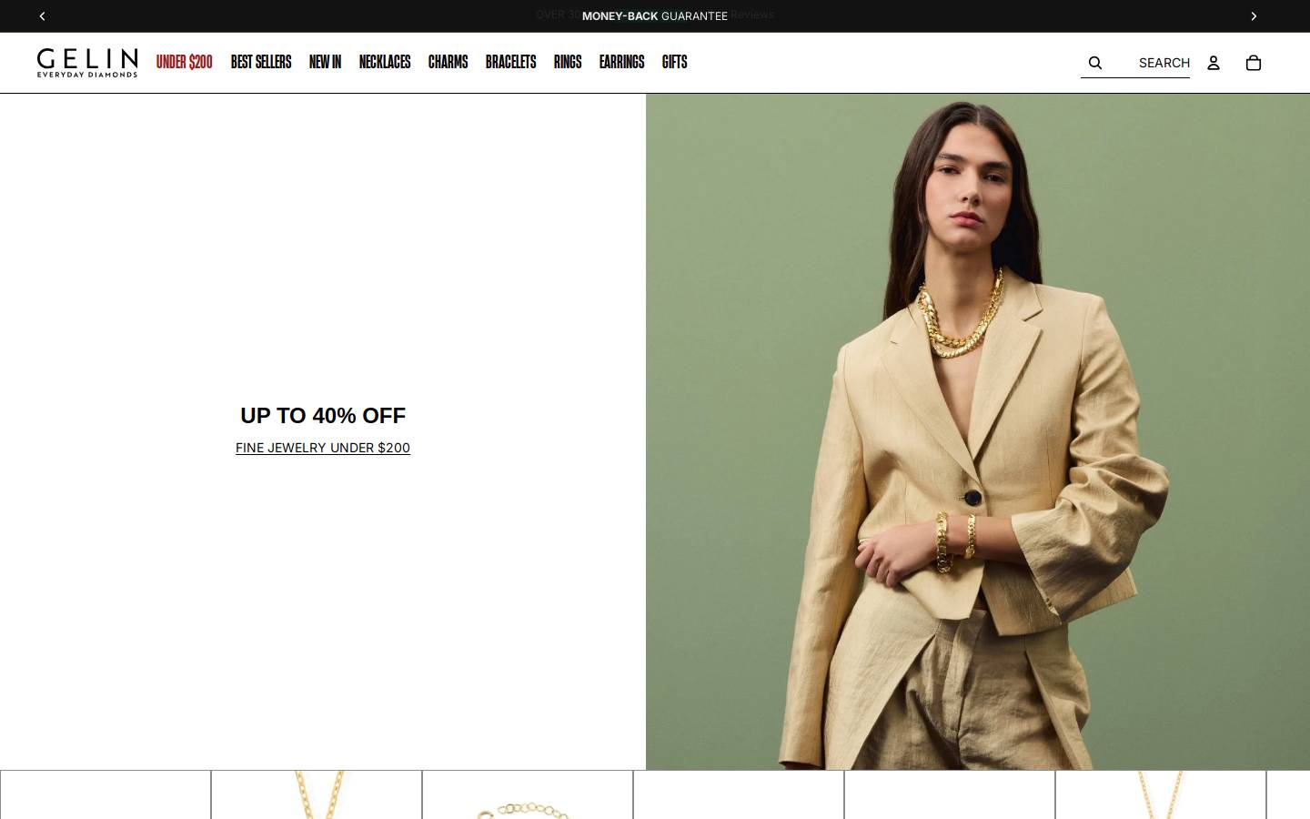 Gelin Diamond homepage screenshot