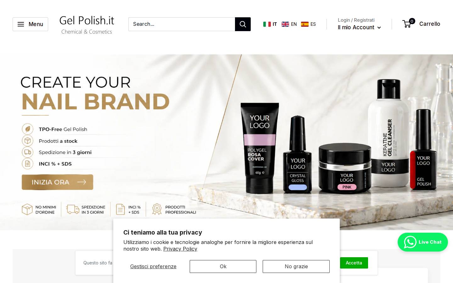 gelpolish.it homepage screenshot