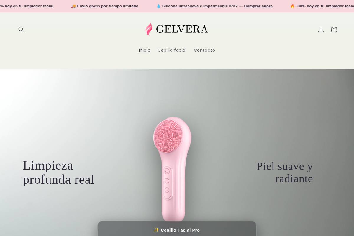 gelvera.com homepage screenshot