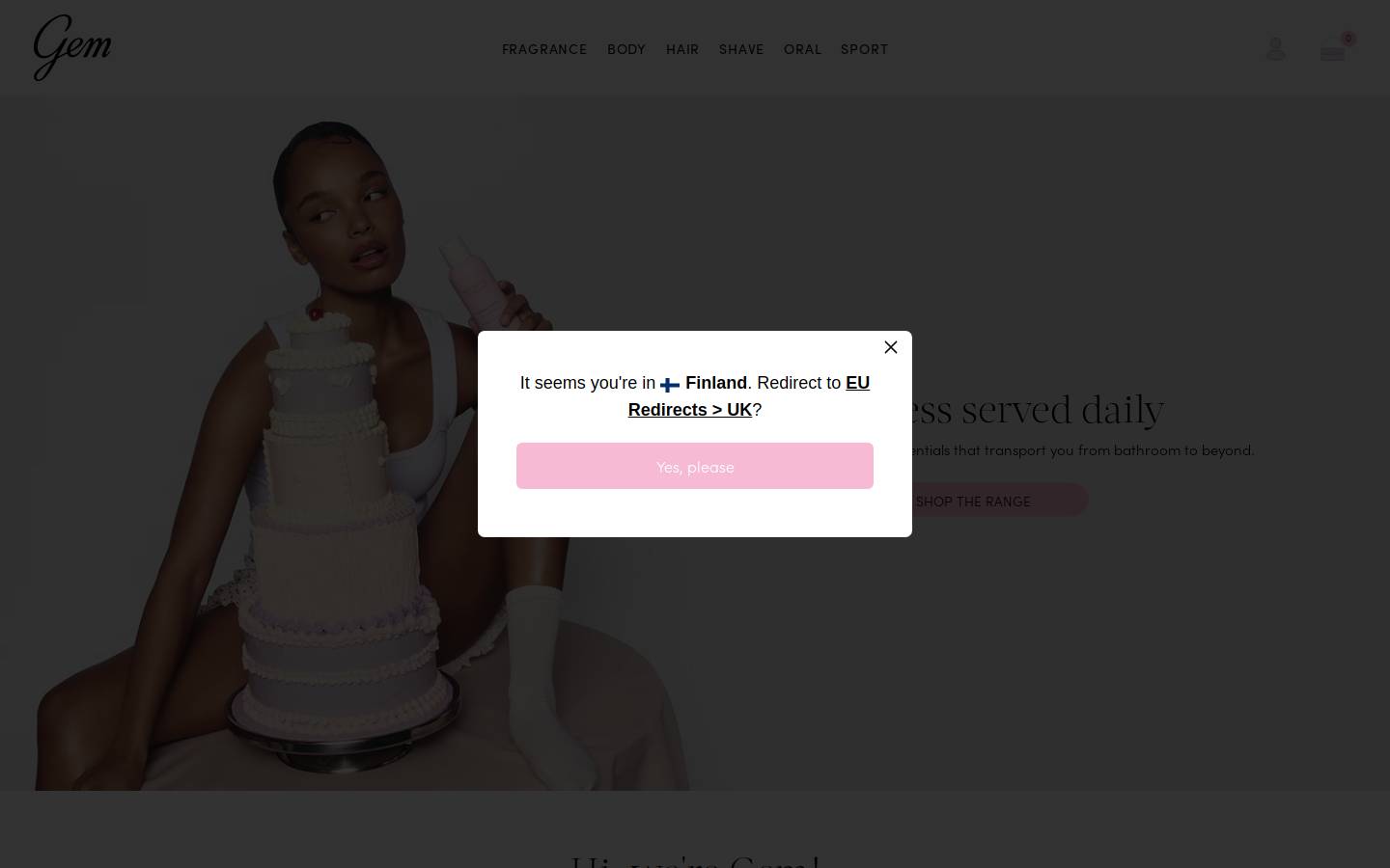 Gem Oral Care homepage screenshot