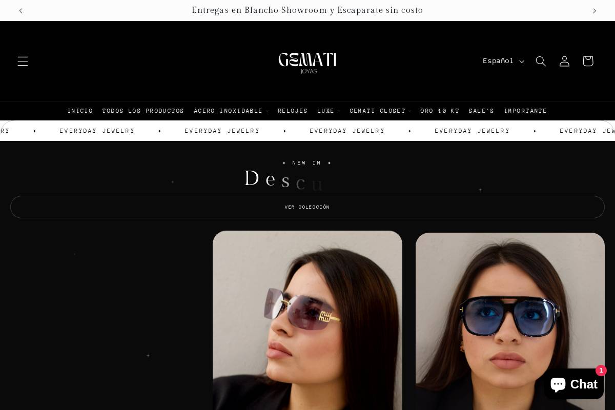 gematijoyas.com homepage screenshot
